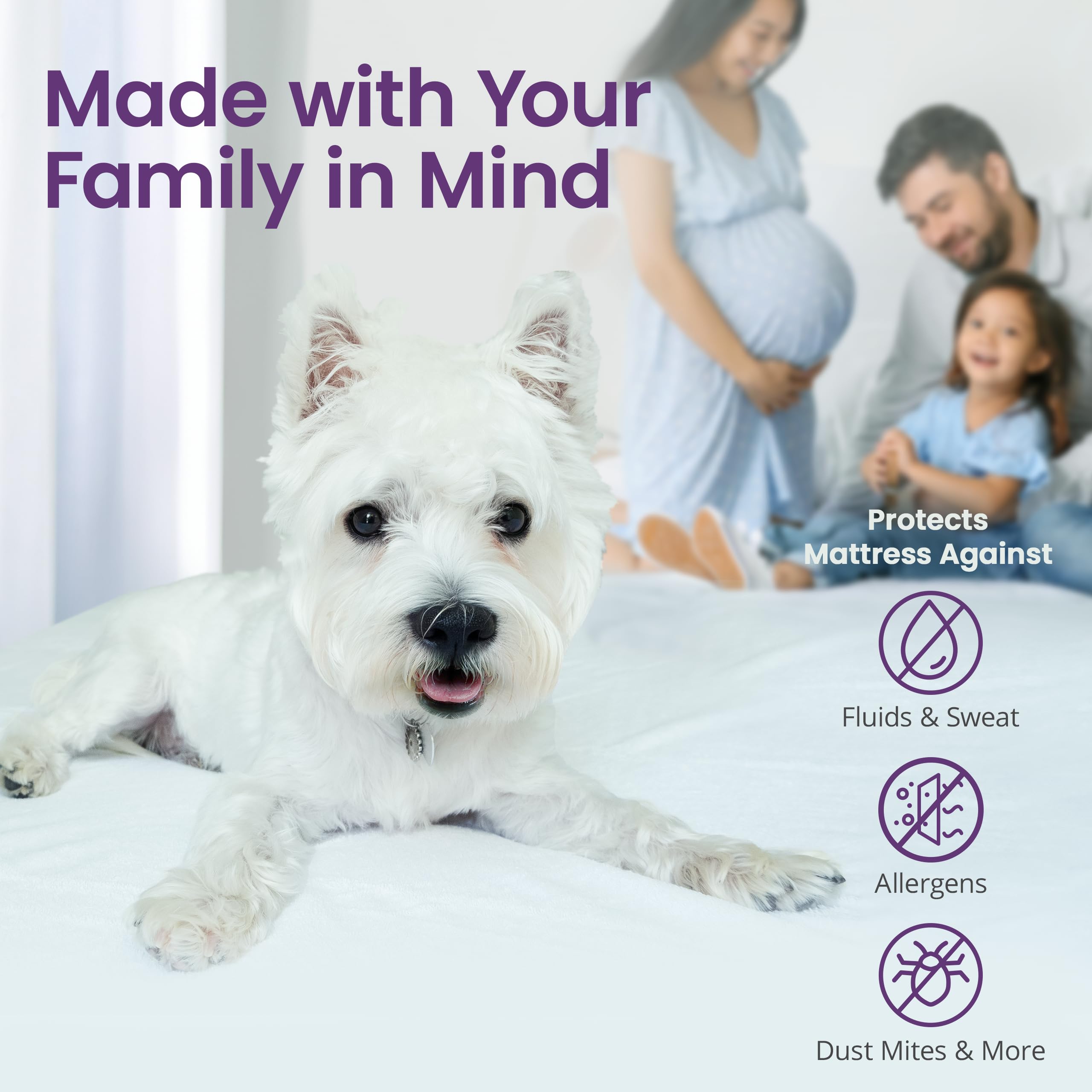 SafeRest CloudGuard Full Size Hybrid Mattress Protector & Pad - 100% Waterproof Quilted Pillow Top Cover - Extra Padded Plush Mattress Topper for Bed - Ideal for Allergy Protection, Spill Prevention & Enhanced Comfort