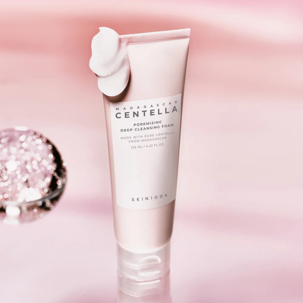 SKIN1004 Madagascar Centella Poremizing Deep Cleansing Foam 125ml - Korean Skincare for Oily & Acne-Prone Skin - Perfect for Daily Deep Cleansing Routine