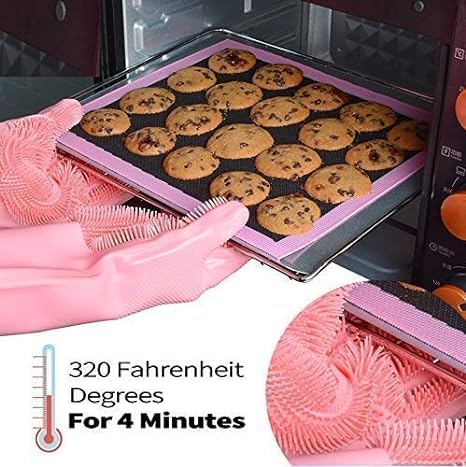 MAXADIL Silicone Gloves for Dishwashing, Car & Bathroom Cleaning - Kitchen & Home Use