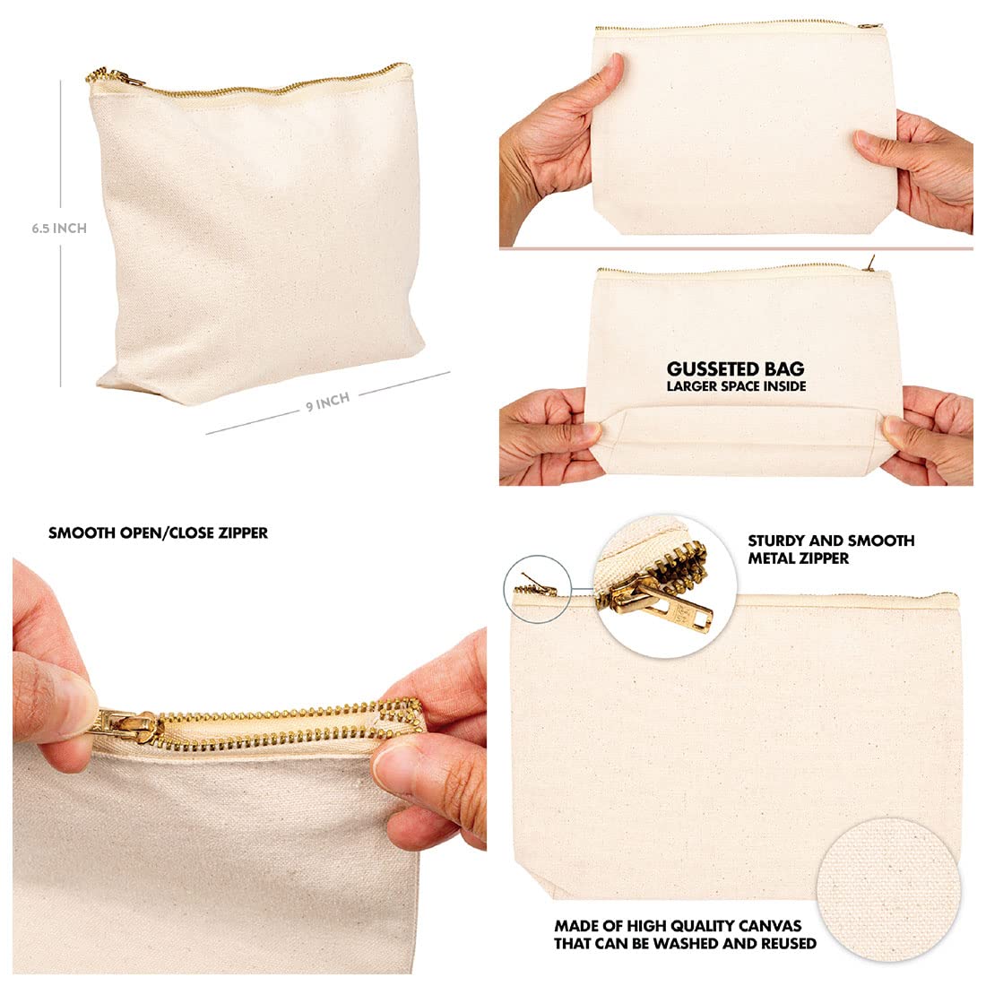 Funny Makeup Bag with Zipper - Cute Cosmetic Pouch for Travel & Gifts
