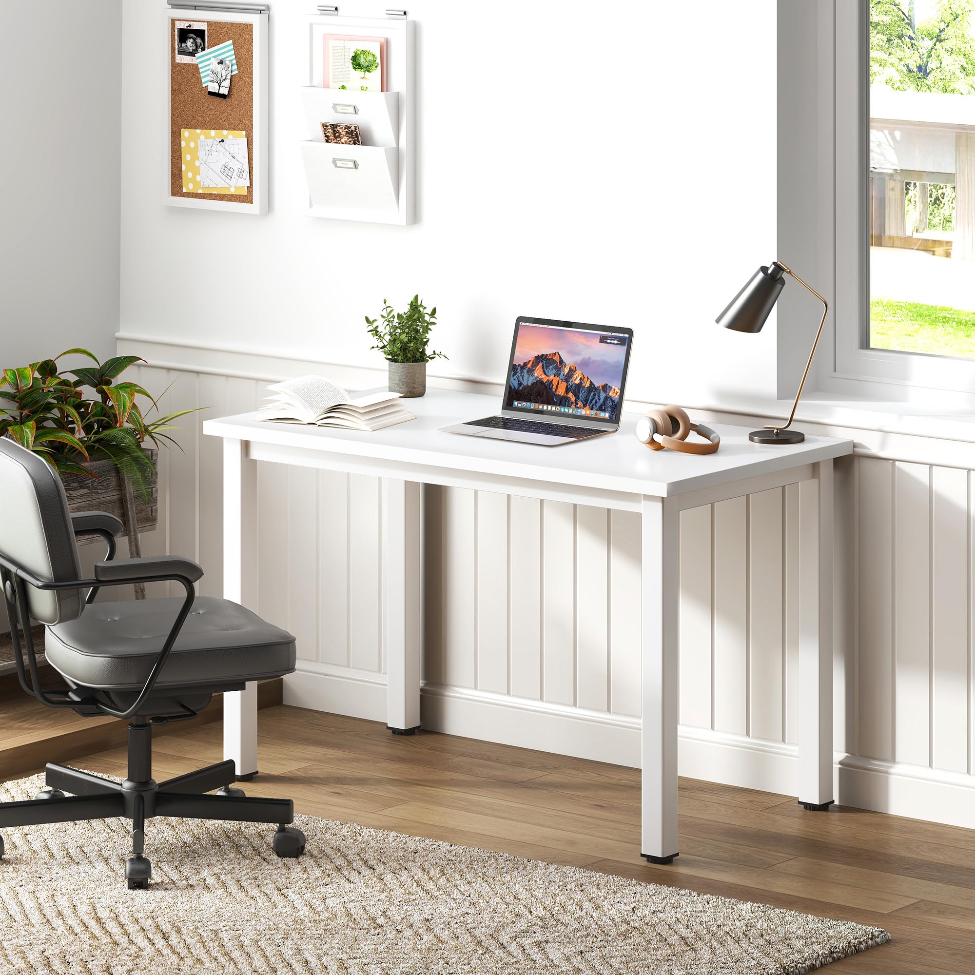 31.5 Inch Small Computer Desk - Sturdy Writing Desk for Small Spaces, Home Office Desk & Study Table for Teens - Compact Laptop Workstation (White) | Perfect for Dorm Rooms, Apartments & Cozy Home Offices