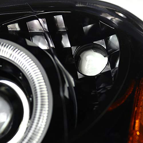 High-Performance Black Bezel LED Halo Projector Headlights for 2004-2005 Subaru Impreza WRX - Enhanced Night Visibility & Stylish Upgrade for Street & Off-Road Driving