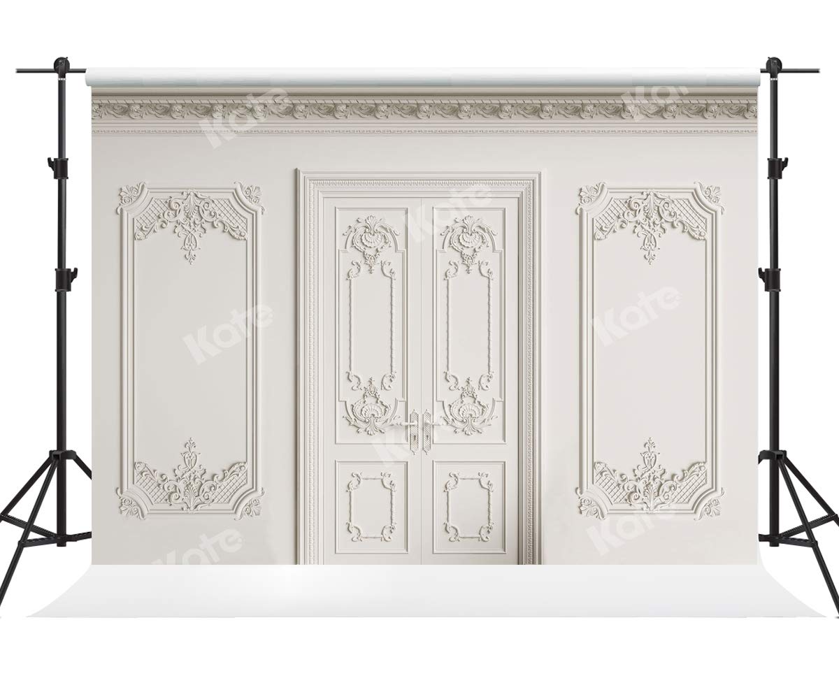 6.5x6.5ft Classic White Indoor Photo Backdrop - Empty Room Background for Professional Photography, Portrait Studio, YouTube Videos & Product Shoots