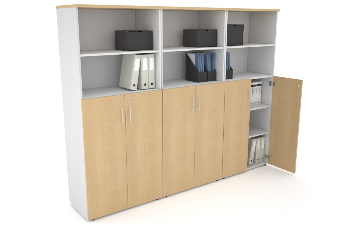 Large Storage Cabinet with Medium Doors - 2400W x 1870H x 450D Dimensions - Perfect for Uniform Organization in Offices, Schools, and Retail Stores