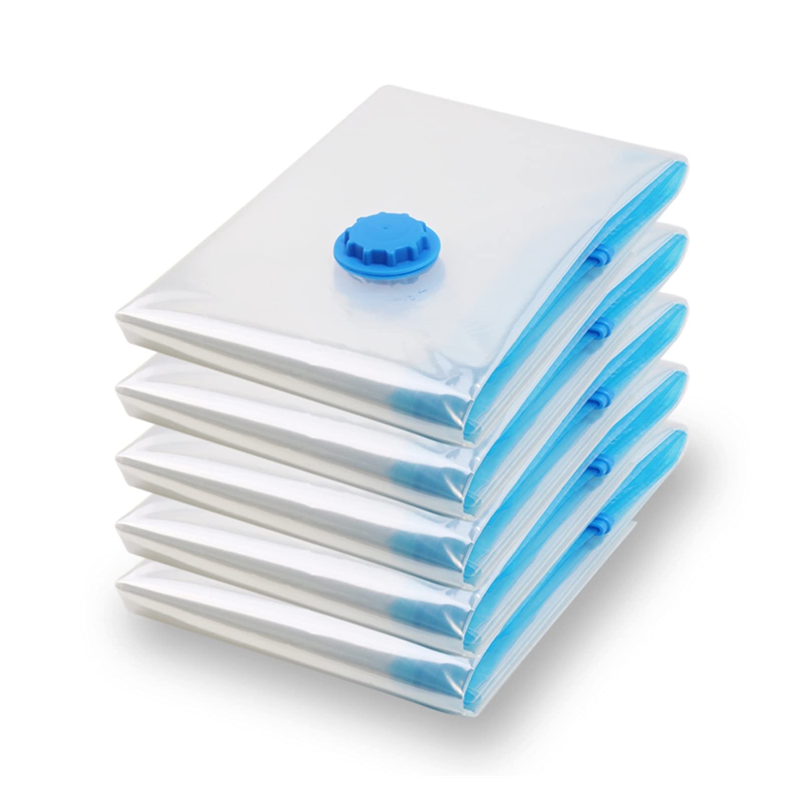 Vacuum Storage Bags for Clothes - 50x70cm Space Saving Compression Bags for Travel & Home Organization | Transparent, Durable & Airtight Seal | Perfect for Seasonal Clothing Storage, Moving & Packing
