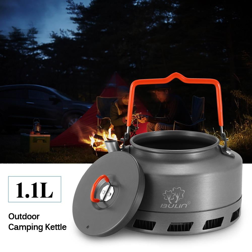 1.1L Lightweight Aluminum Alloy Camping Kettle - Portable Outdoor Teapot for Coffee, Tea & Hot Water - Perfect for Hiking, Backpacking & Picnic Adventures