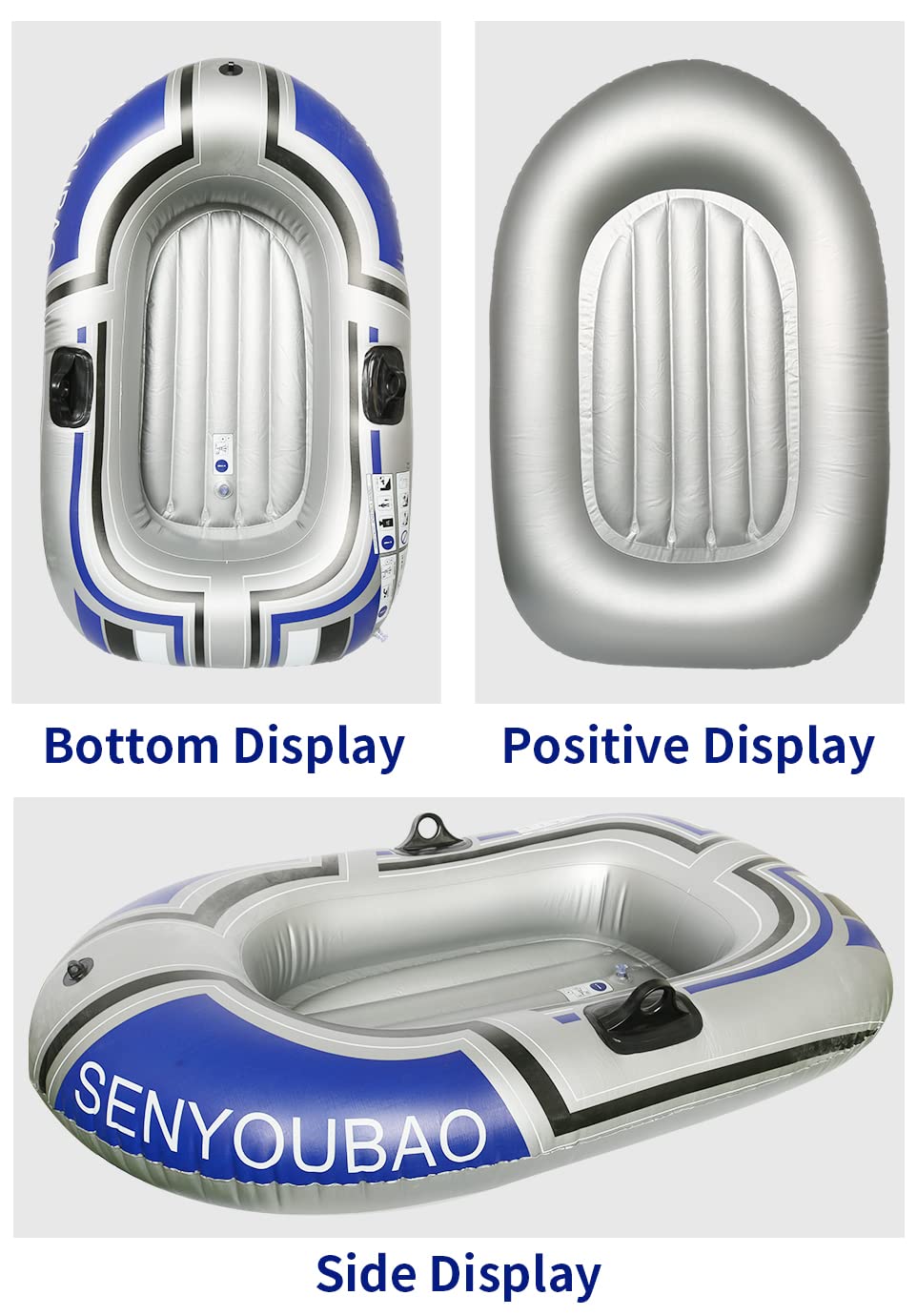 BESTHLS Inflatable Boat for Swimming, Fishing & Lake Activities - Portable Air Boat for Pool, Beach & Outdoor Water Fun
