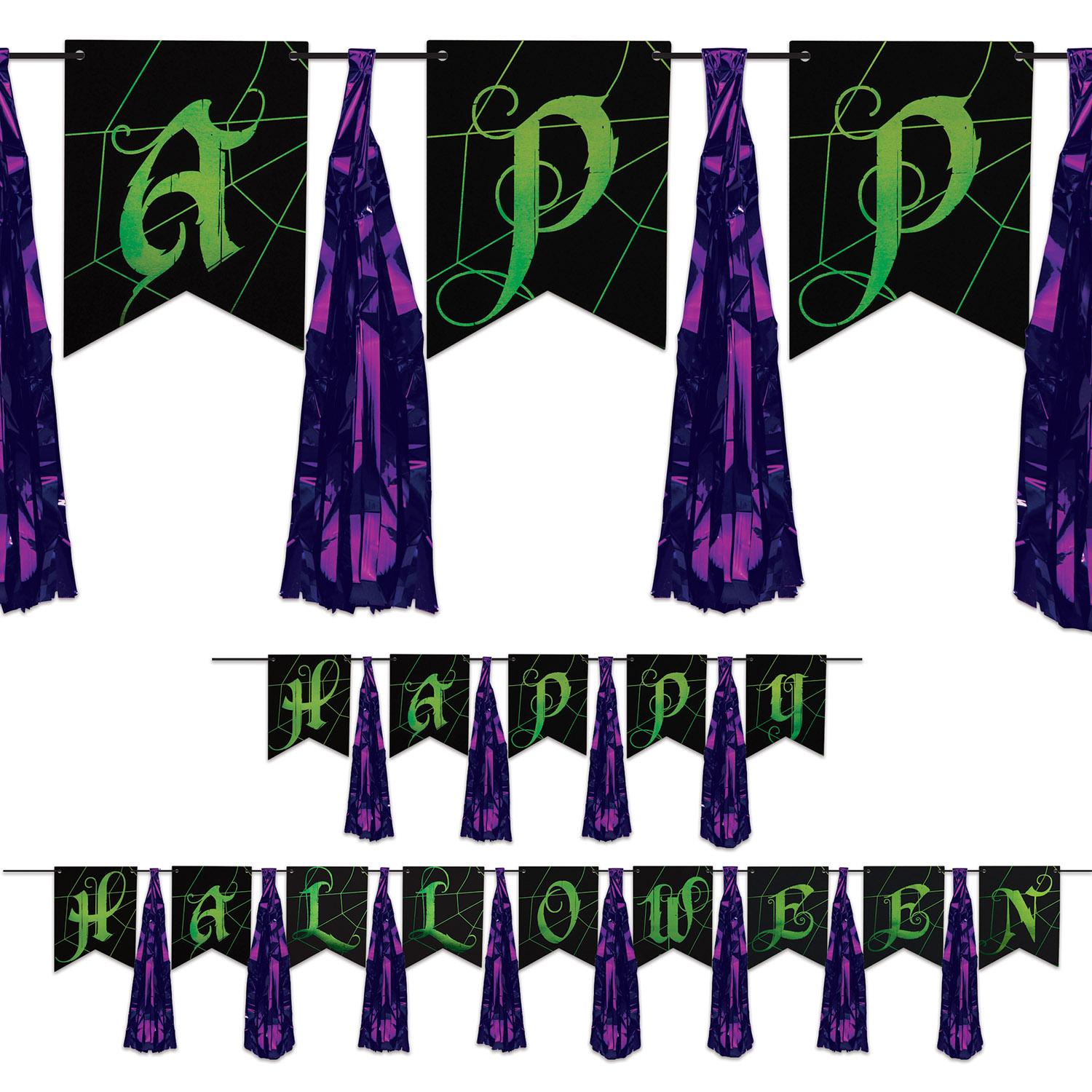 12 Pack Beistle Happy Halloween Tassel Streamers - Colorful Party Decorations for Halloween, Birthday & Holiday Celebrations