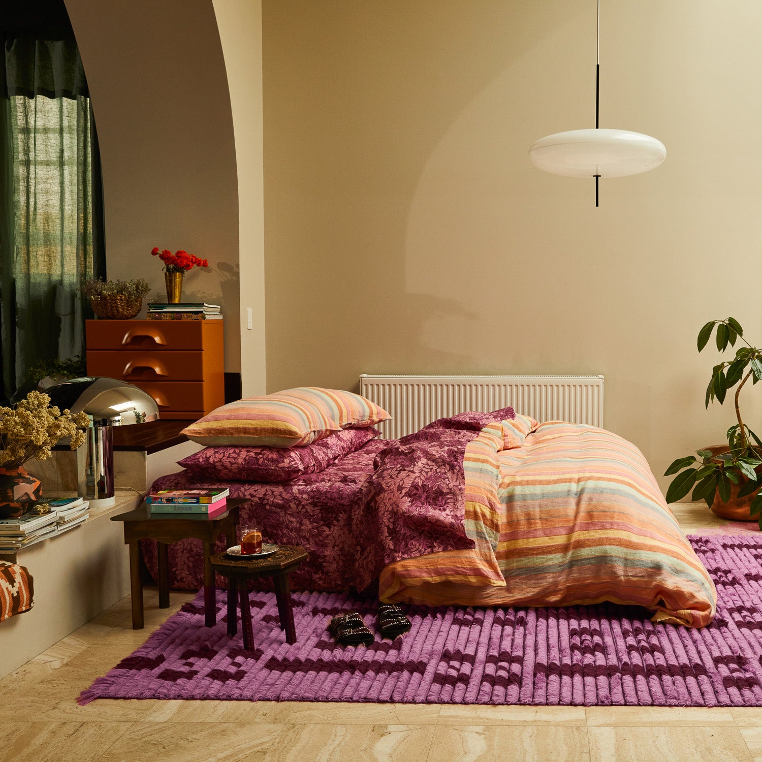 Luxury Hira Tufted Rug in Rosewater - Soft and Durable Handmade Area Rug for Living Room, Bedroom, and Nursery Decor