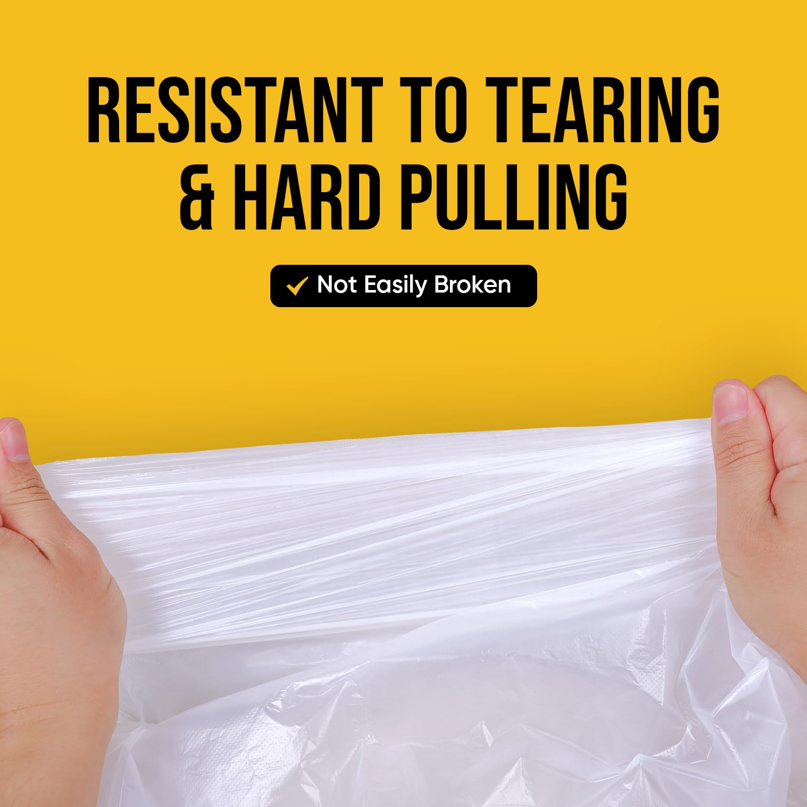 4 Gallon Small Trash Bags - 100 Count Thickened & Strong Trash Can Liners for Bathroom, Kitchen, Office | Unscented White Garbage Bags for Small Waste Bins & Compact Spaces