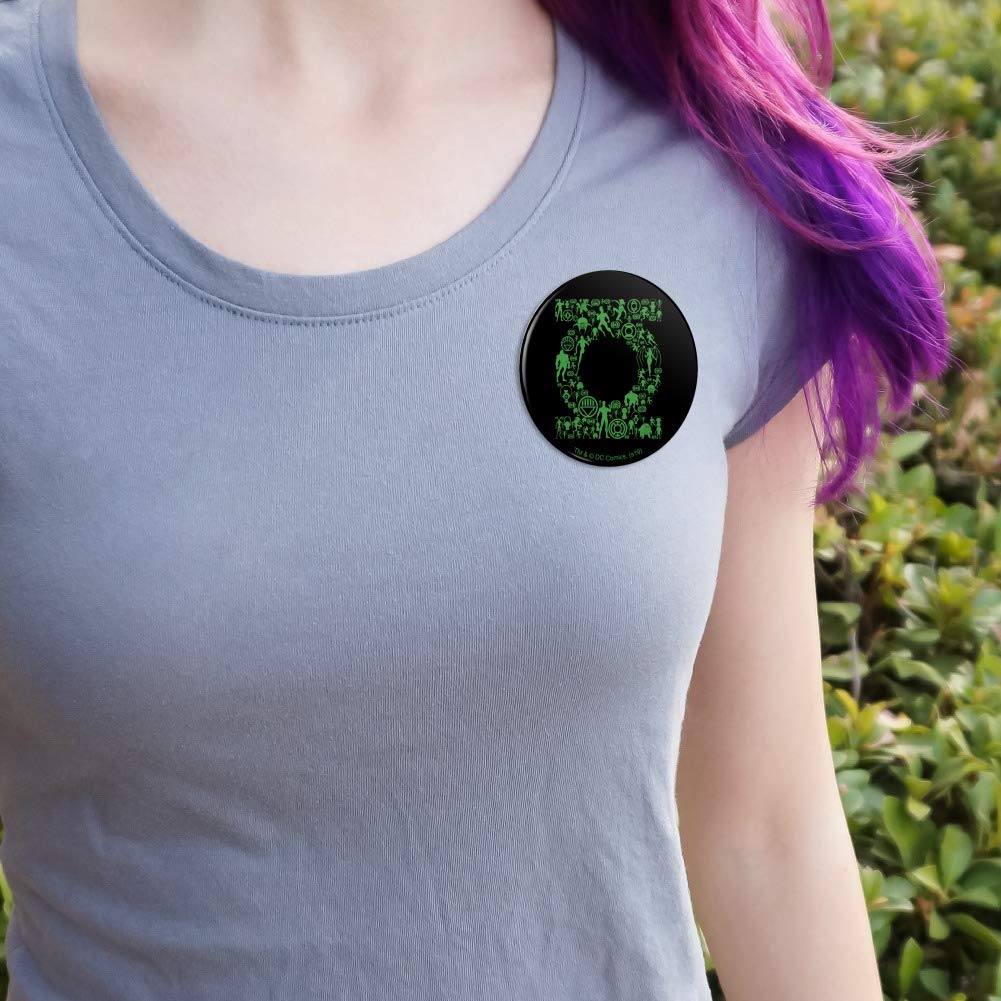 Green Lantern Logo Pinback Button - DC Comics Superhero Collectible - Perfect for Backpacks, Jackets & Comic Conventions