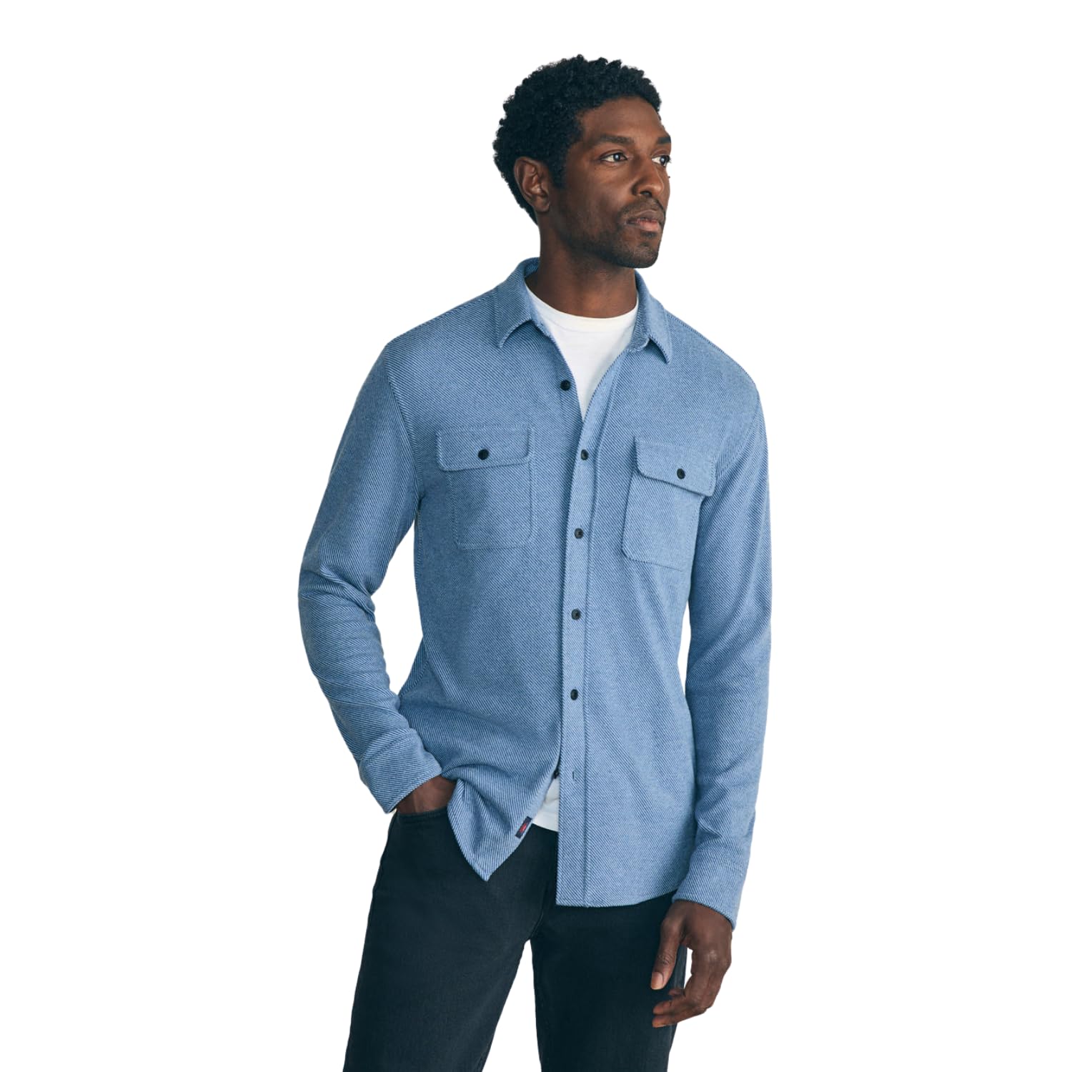 Faherty Men's Legend Sweater Shirt - Premium Cotton Blend Long Sleeve Pullover for Casual Wear, Outdoor Activities & Layering in Fall/Winter