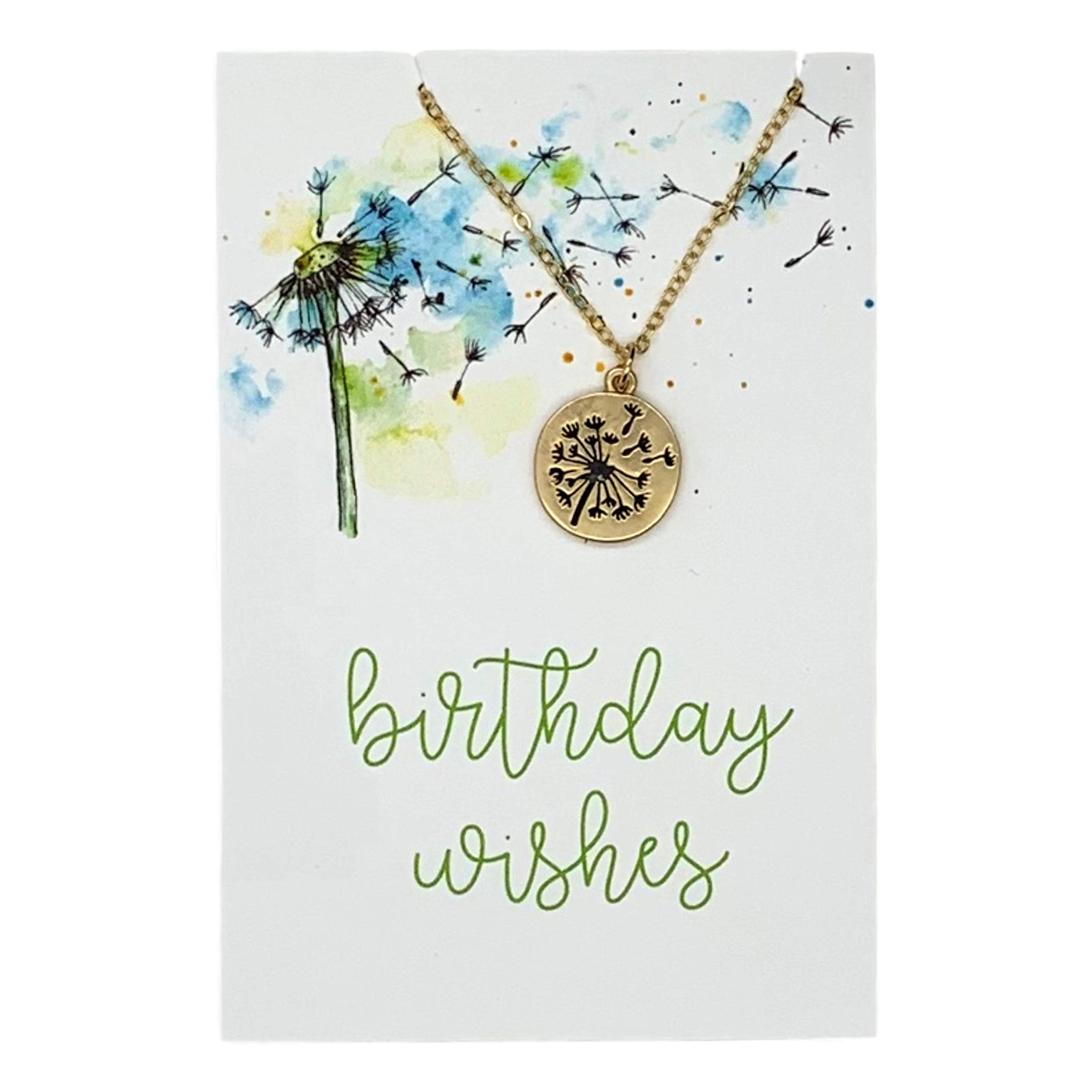 Dandelion Necklace for Women - Elegant Doodle Beads Jewelry with Gift Card, Adjustable 15-17 Inch Chain - Perfect Birthday Gift for Her, Anniversary Present & Everyday Wear