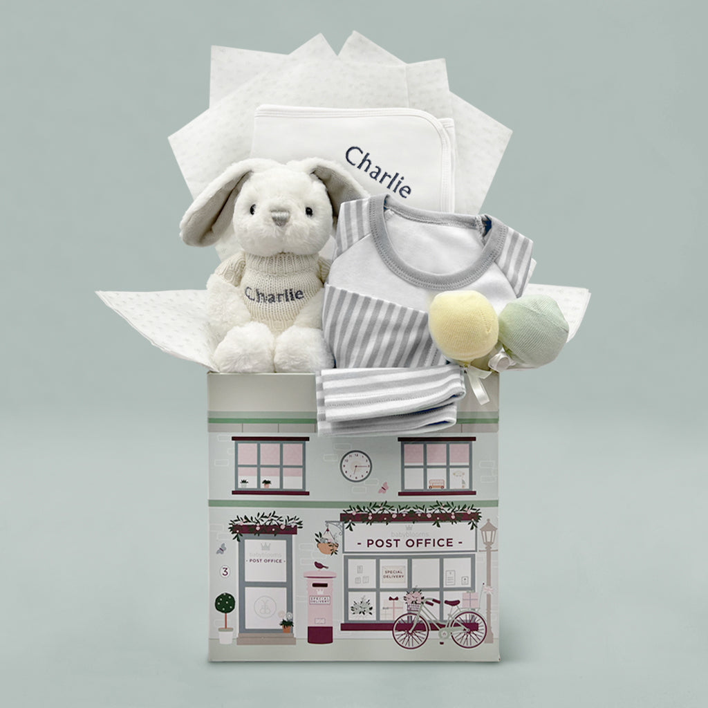 Little Bunny Snuggle Hamper - Soft Neutral Baby Laundry Basket for Nursery, Bedroom & Playroom Organization | Perfect for Newborn Gifts & Kids' Room Decor