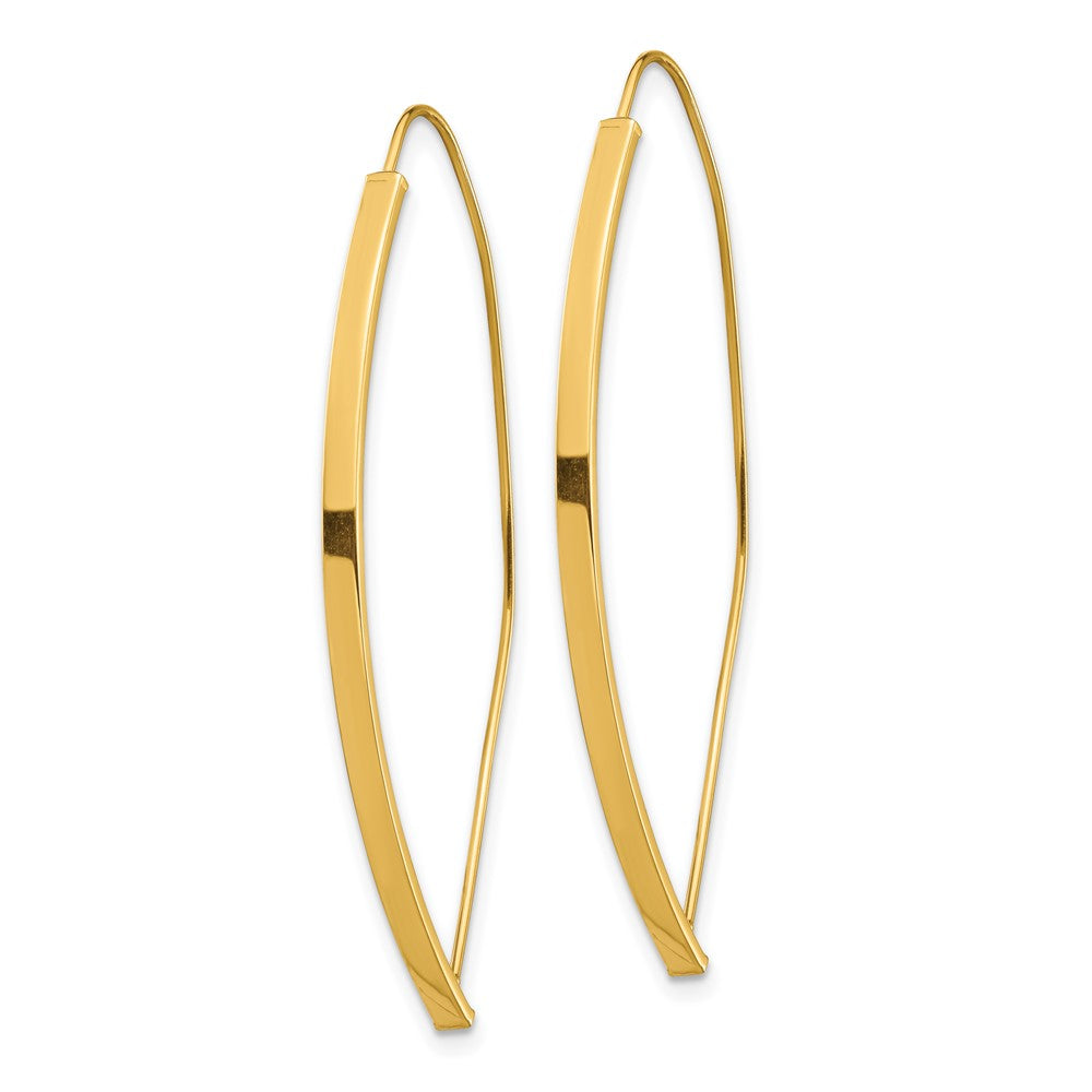 YE1853 Gold Dangle Threader Earrings for Women - Trendy Minimalist Fine Jewelry for Party, Wedding & Everyday Wear