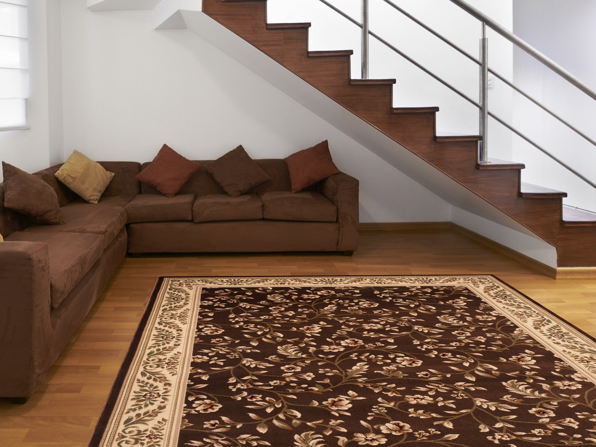 Floral Brown Transitional 3'3