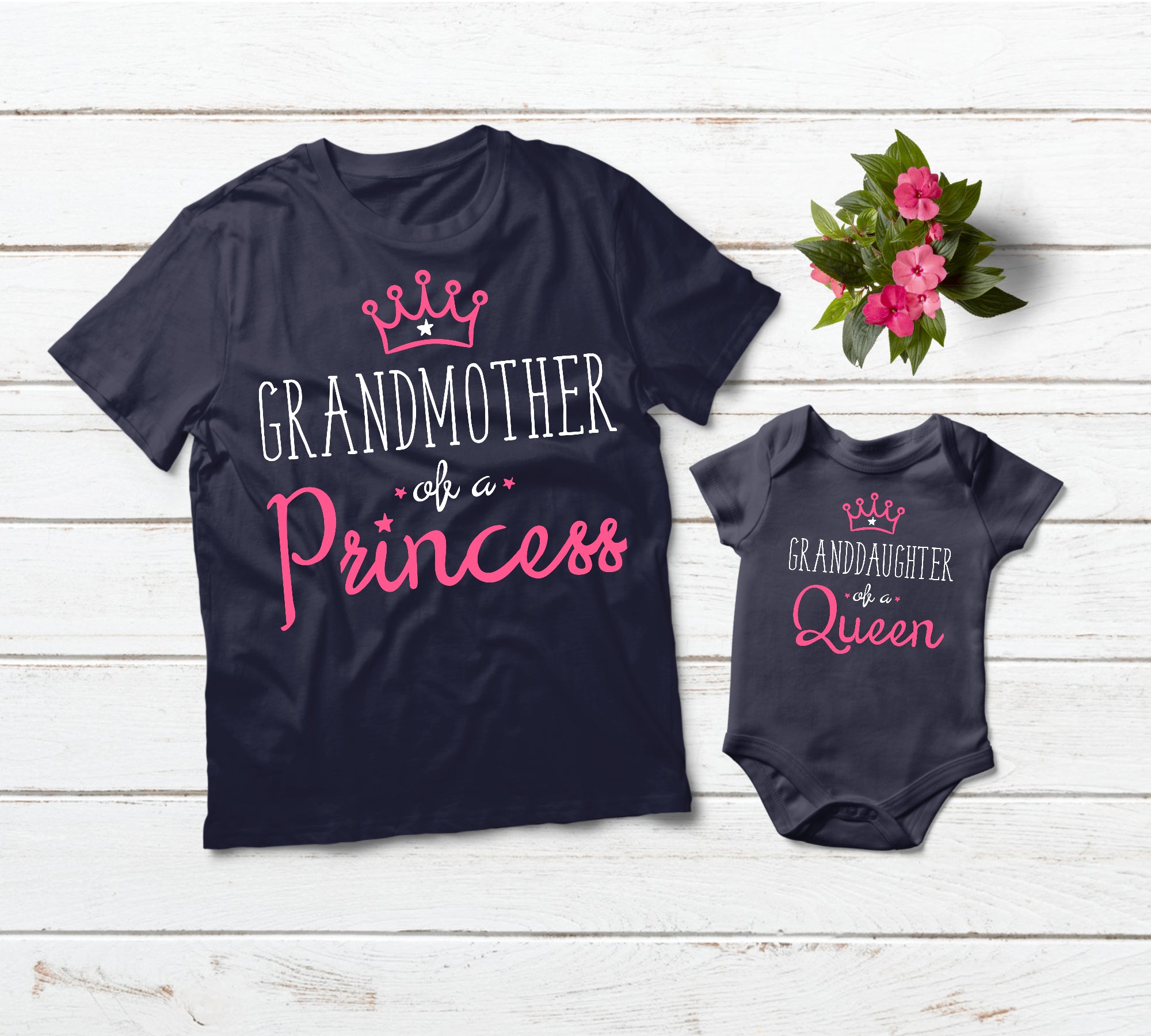 Princess Shirt for Grandma - Cute Matching Grandmother & Granddaughter Outfits | Perfect Gift for Birthday, Christmas & Family Photos