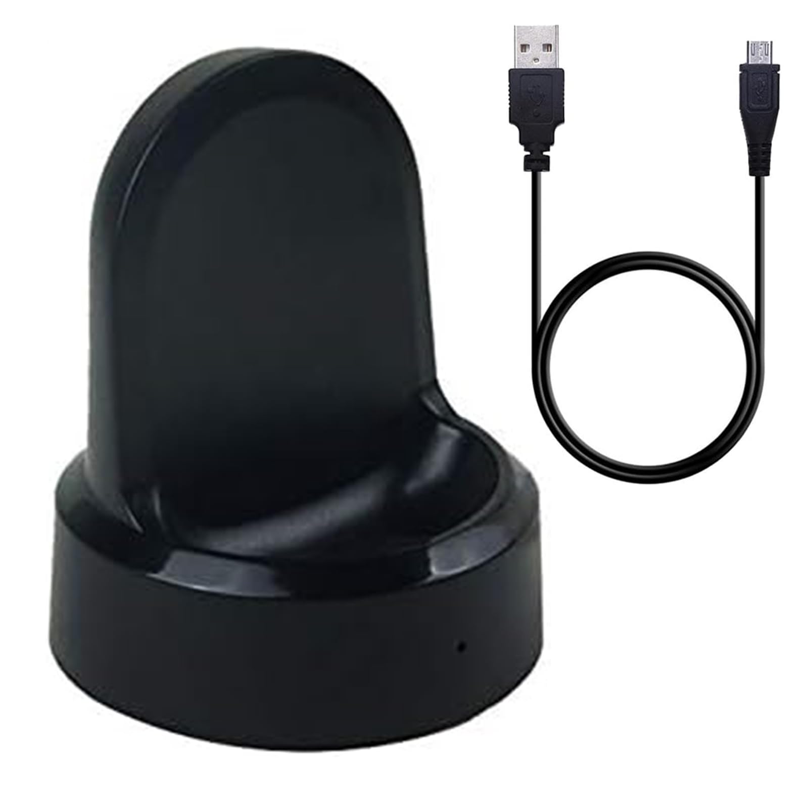 Threeeggs Wireless Qi Charging Dock for Samsung Gear S2/S2 Classic/S2 Sport Smartwatch - Replacement Charger Cradle (Black) | Perfect for Home, Office & Travel Charging