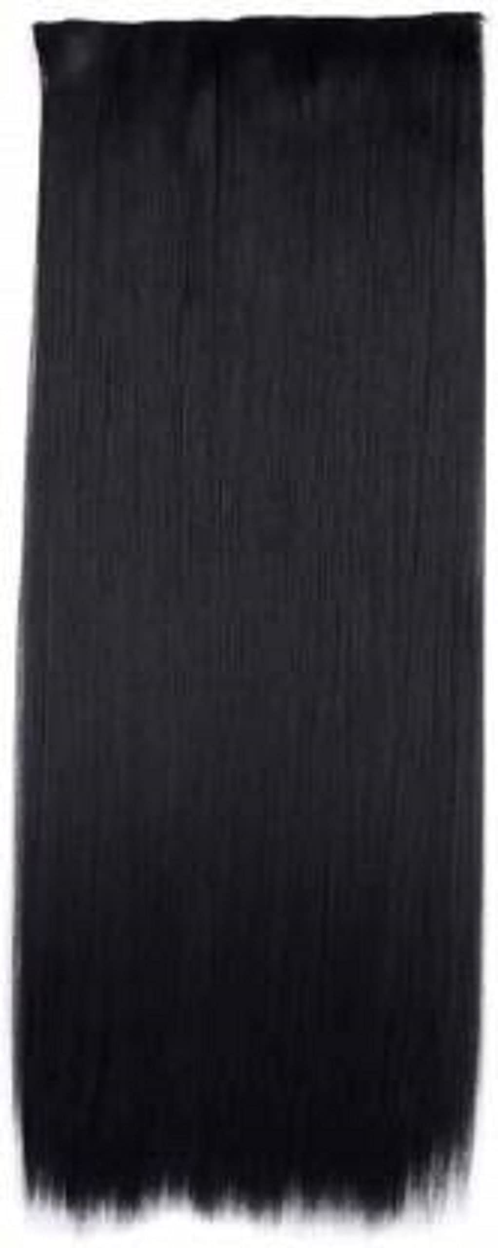 Abrish Long Straight Synthetic Hair Extensions & Wigs for Women - Smooth Silky Black Hair Extensions | Perfect for Daily Wear, Cosplay & Special Occasions