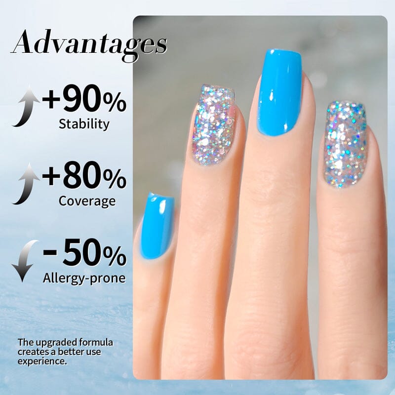 Multicolor Sequins Glitter Gel Polish - SG03 Stained Glass Nail Art (10ml) for Manicures, Pedicures & DIY Nail Designs at Home or Salon