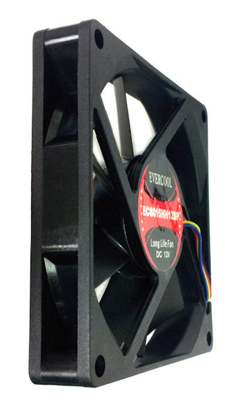 Evercool 80x80x15mm 12V PWM Cooling Fan with 4-Pin Connector - High Performance PC Case Fan for Computer, Gaming Rig & Server Cooling - EC8015HH12BP