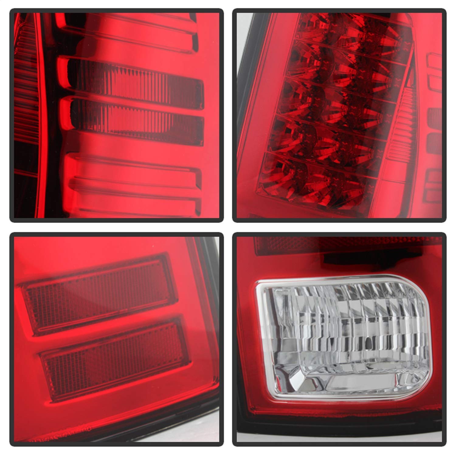 Spyder Auto 5077547 LED Tail Lights Red/Clear - High-Performance Car Rear Lights for Enhanced Visibility & Style