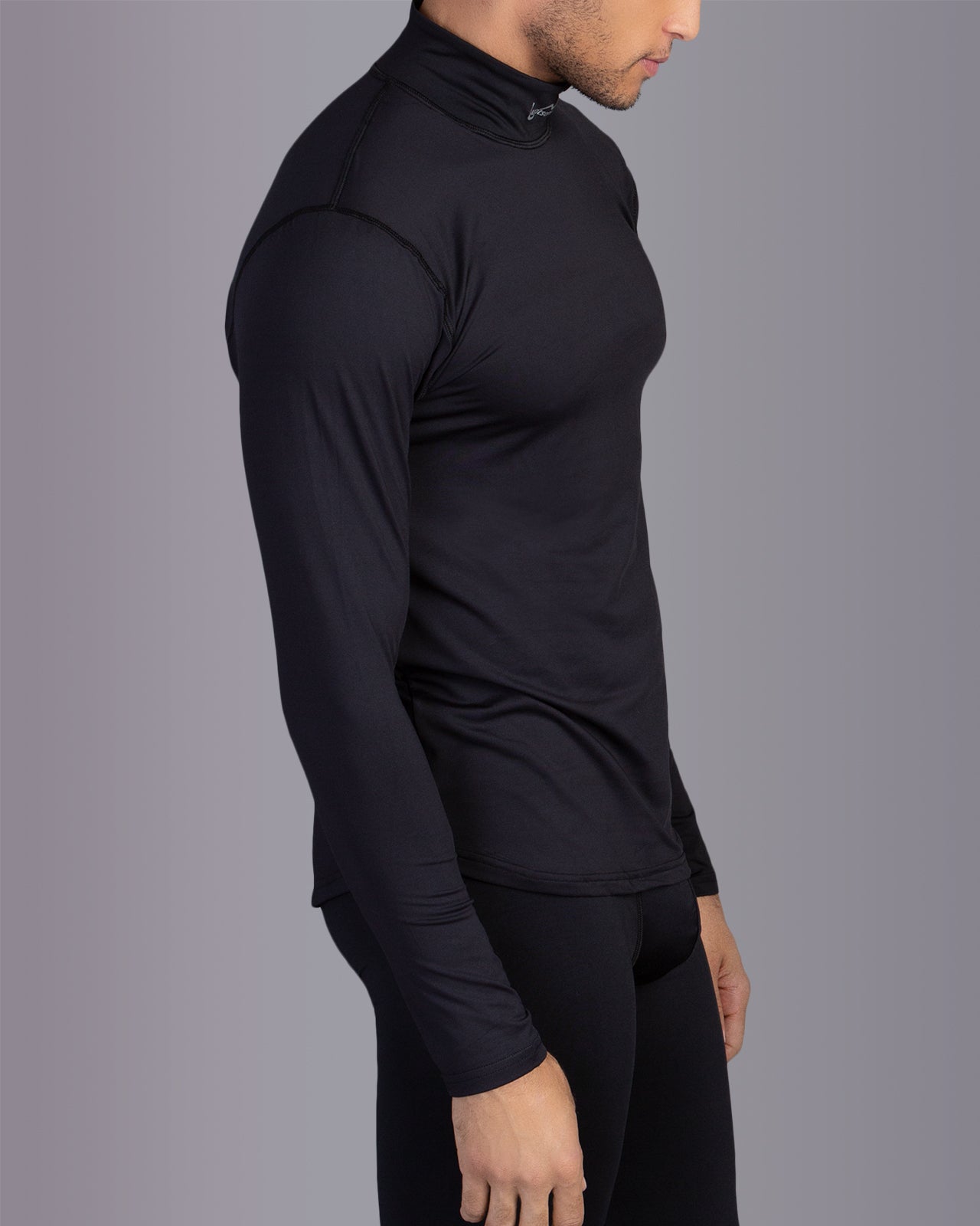 Men's High-Performance Thermal Mock Neck Shirt - Warm & Breathable Base Layer for Winter, Running, Hiking & Outdoor Activities