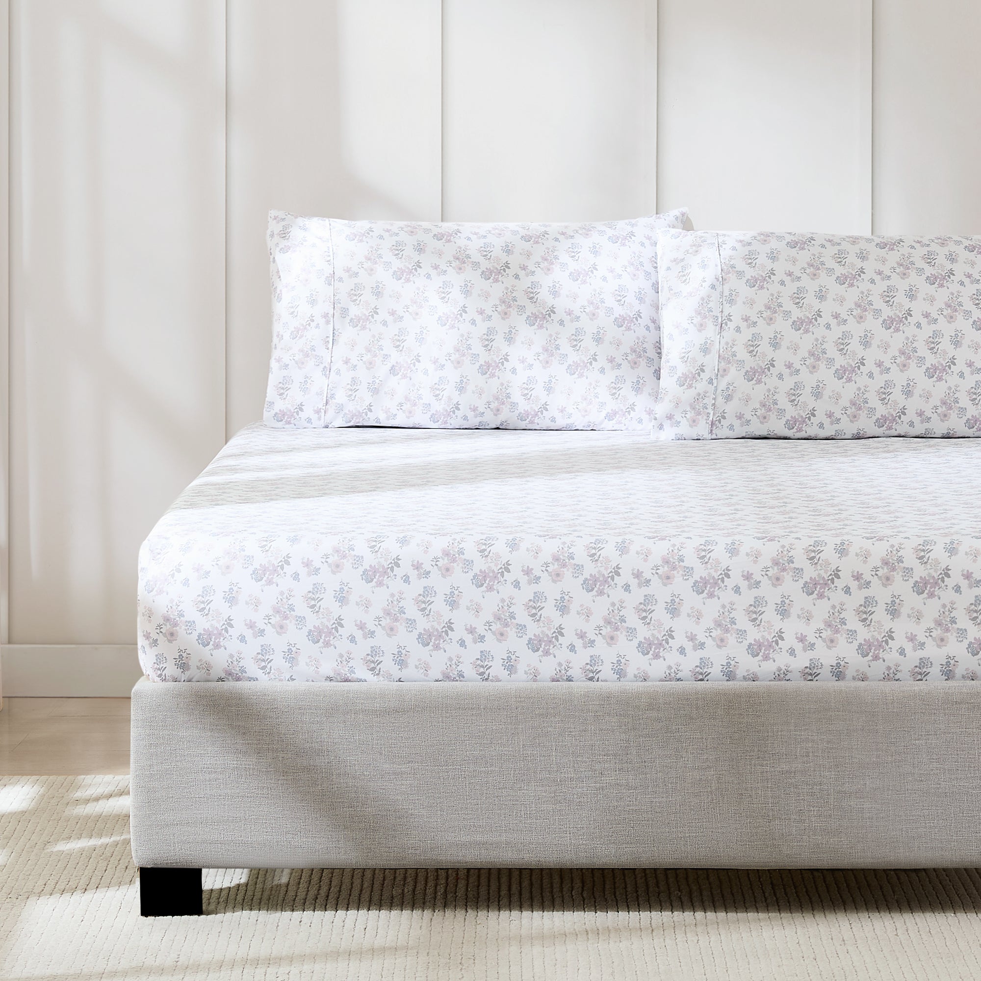 Premium Suzette Sheet Set - Soft & Breathable 100% Cotton Bed Sheets - Queen Size, 4-Piece Set for Ultimate Comfort - Perfect for Home, Hotel, and Guest Room Use