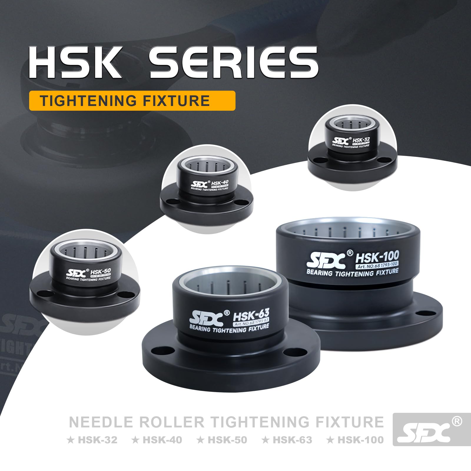 HSK63 Tool Holder Needle Rollers Tightening Fixture - US Stock - Perfect Fit for HSK63 Tool Holder & Look Seat - Ideal for CNC Machine Maintenance & Precision Tool Setup