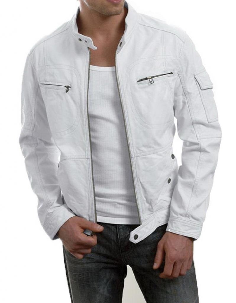 Stylish Men's Biker Motorcycle Jacket - Slim Fit Zippered Leather Jacket for Casual Wear | Perfect for Riding, Night Out & Street Fashion
