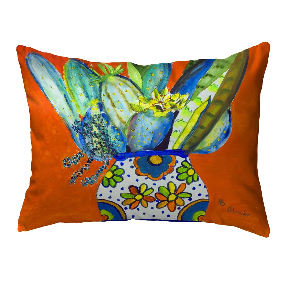Betsy Drake KS1190 Decorative Throw Pillow 11x14 Inches - Multi-Color Accent Cushion for Sofa, Bed & Home Decor