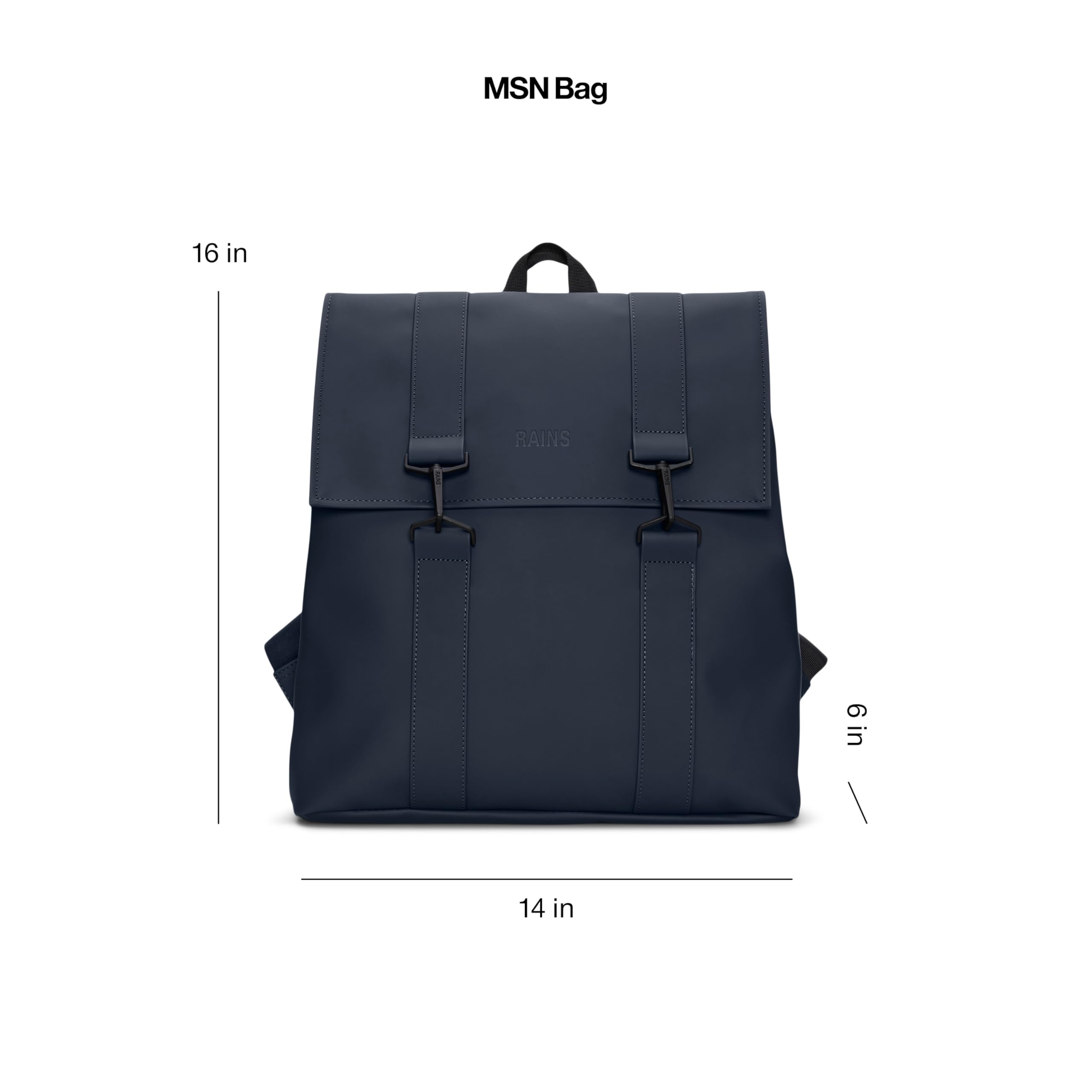 RAINS Waterproof Messenger Bag & Backpack - Stylish Navy Blue Travel Laptop Bag for Men & Women | Perfect for Commuting, Work, School & Everyday Use