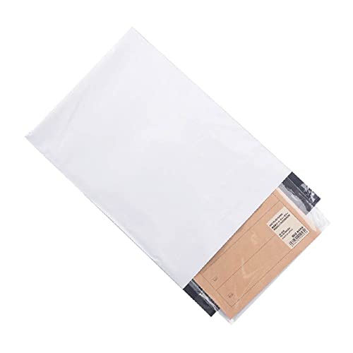 500 PCS 7.5x10.5 inch White Poly Mailers - Self Adhesive Waterproof Shipping Envelopes, Tear-Proof Mailing Bags for Ecommerce, Office & Postal Packaging - Ideal for Online Stores, Gift Wrapping & Business Shipping