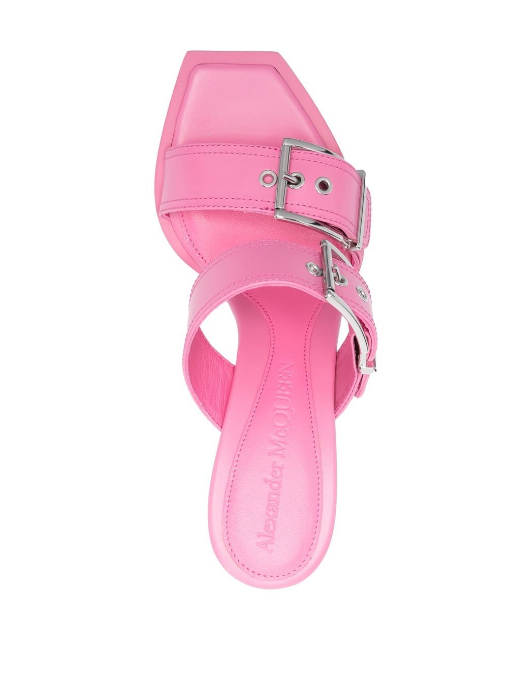 Alexander McQueen Women's Pink Leather Sandals - Stylish & Comfortable for Summer Outings, Beach Vacations & Casual Wear