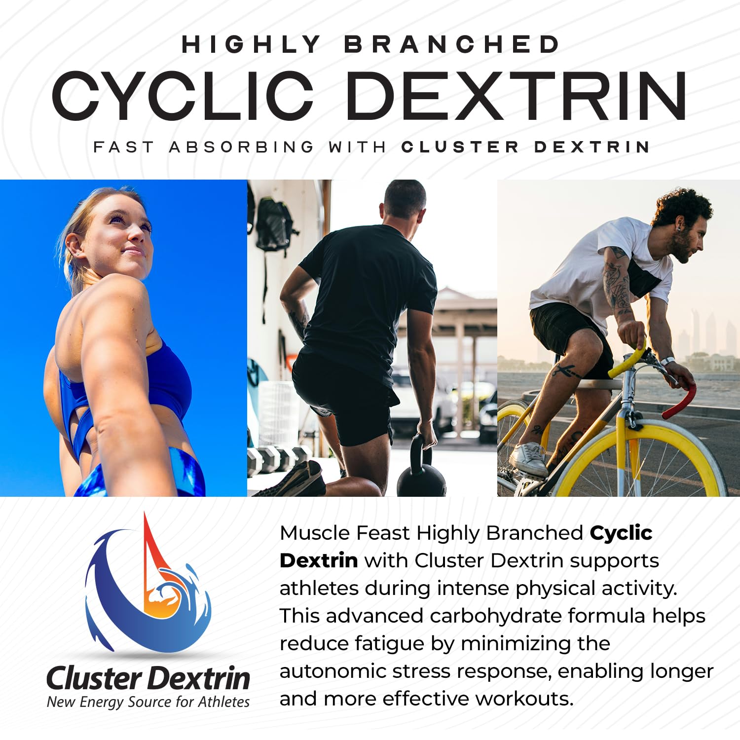 Muscle Feast Highly Branched Cyclic Dextrin (HBCD) - Premium Unflavored Workout Supplement for Pre & Post Training, 5lb Bulk Powder - Ideal for Gym Performance & Recovery