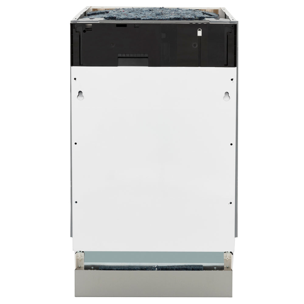 ZLINE Autograph Edition 18 Inch Tallac Series 3rd Rack Top Control Dishwasher - Custom Panel Ready with Champagne Bronze Handle, 51dBa Ultra Quiet (DWVZ 18 CB) - Perfect for Modern Kitchens, Open Concept Homes, and Luxury Renovations
