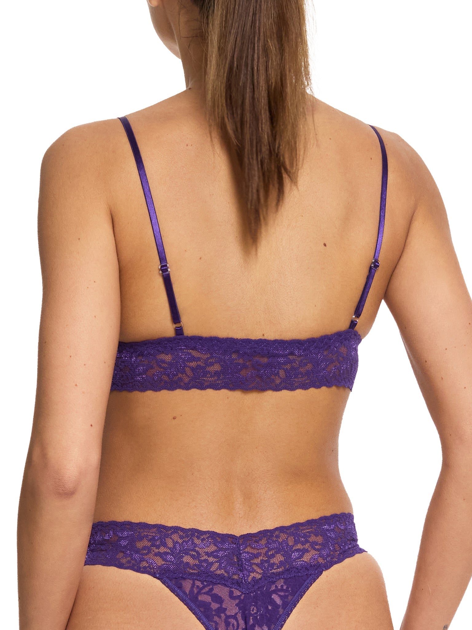 Signature Lace® Padded Triangle Bralette - Comfortable Wireless Bra for Women, Soft Stretchy Fabric, Light Support - Perfect for Yoga, Lounge & Everyday Wear