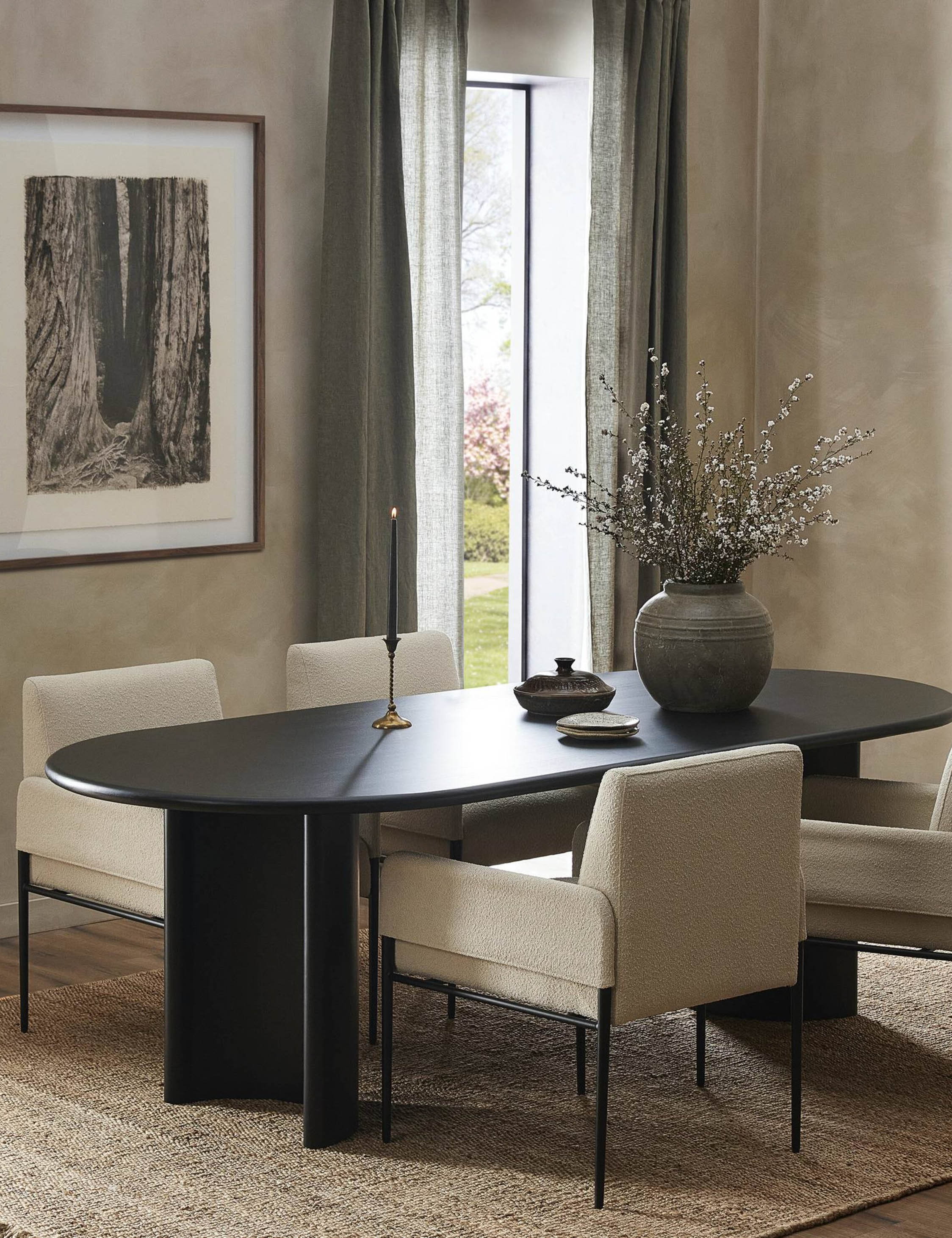 Gilda Oval Dining Table - Modern Wooden Kitchen Table for 6 - Perfect for Family Dinners & Entertaining Guests