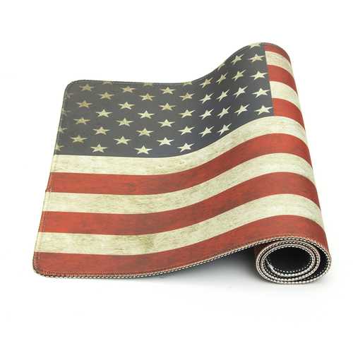 600x300x3mm American Flag Pattern Large Mouse Pad - Non-Slip Desk Mat for Laptop & Computer Gaming Office Work (USA Design)