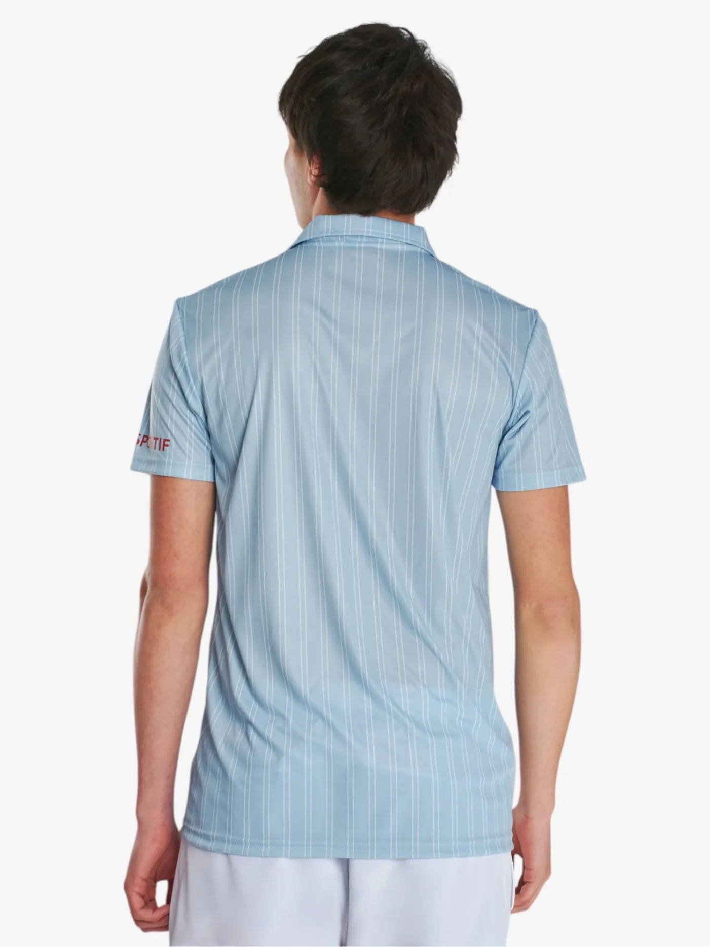 Le Coq Sportif Men's Tennis Stripe Polo Shirt - Celeste Blue - Breathable & Comfortable for Casual Wear & Sports