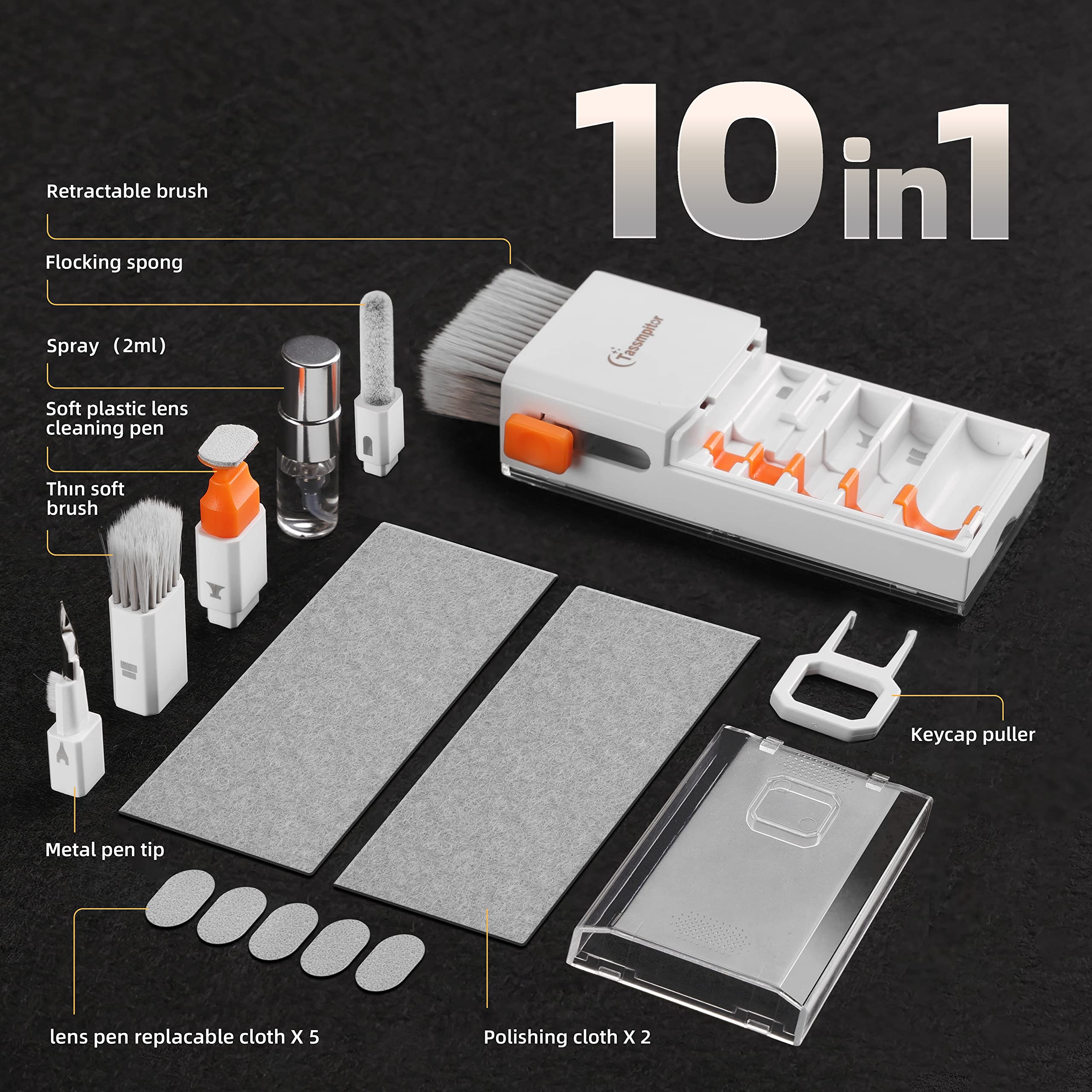 Premium Keyboard Cleaner Kit - All-in-One Laptop Cleaning Tools for MacBook, iPad, iPhone & Electronics | Portable Brush Set for Computer, Tablet, Camera Lens, Earbuds & Monitor | Perfect for Home, Office & Travel Use