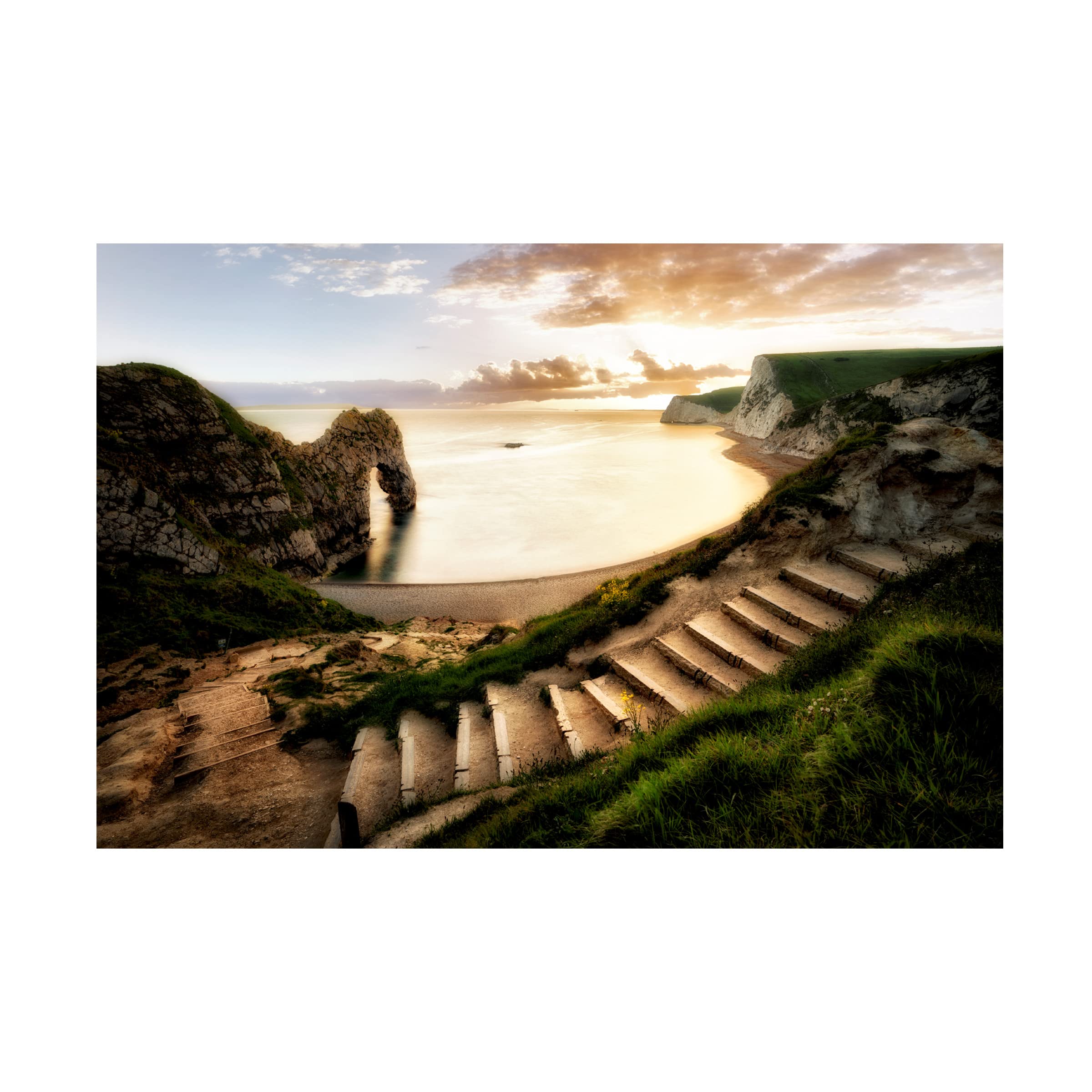 Dennis Frates 'Sunset 9' Canvas Wall Art Print - Stunning Sunset Landscape Painting for Living Room, Bedroom & Office Decor