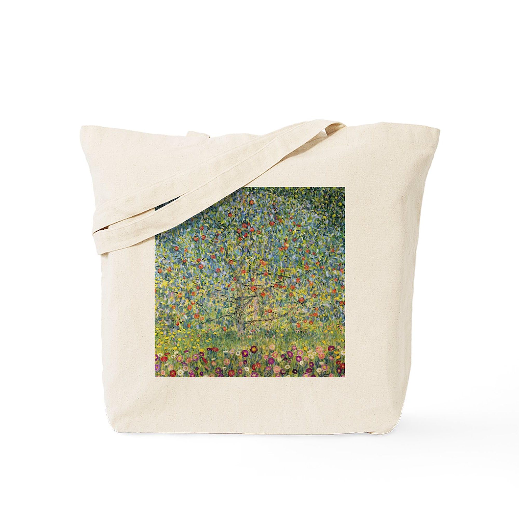 Klimt Apple Tree Tote Bag - Eco-Friendly Reusable Canvas Shopping Bag for Groceries, Beach & Daily Use | CafePress