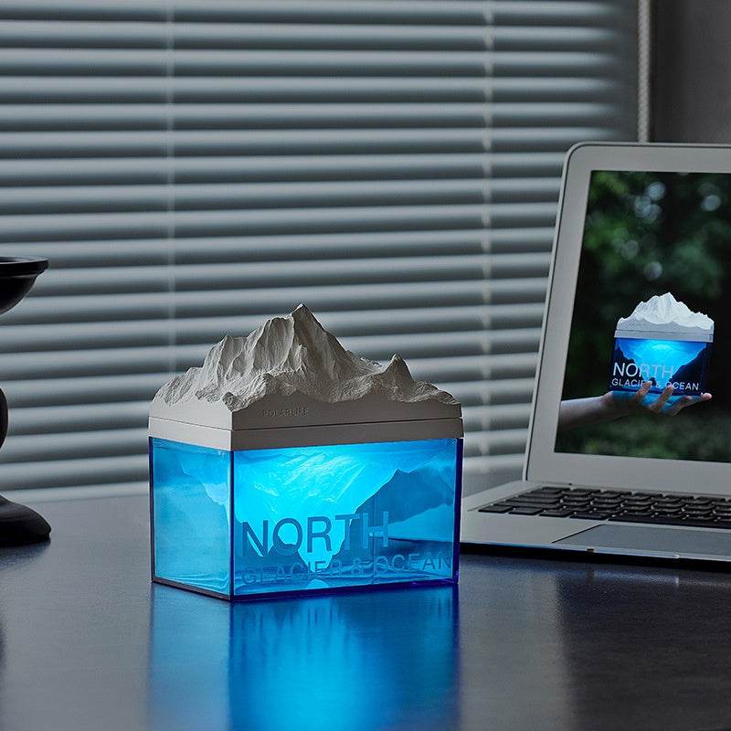FrostAura™ Glacier Atmosphere Night Light - Soothing LED Mood Light for Bedroom, Nursery & Relaxation - Perfect for Kids, Adults & Home Decor