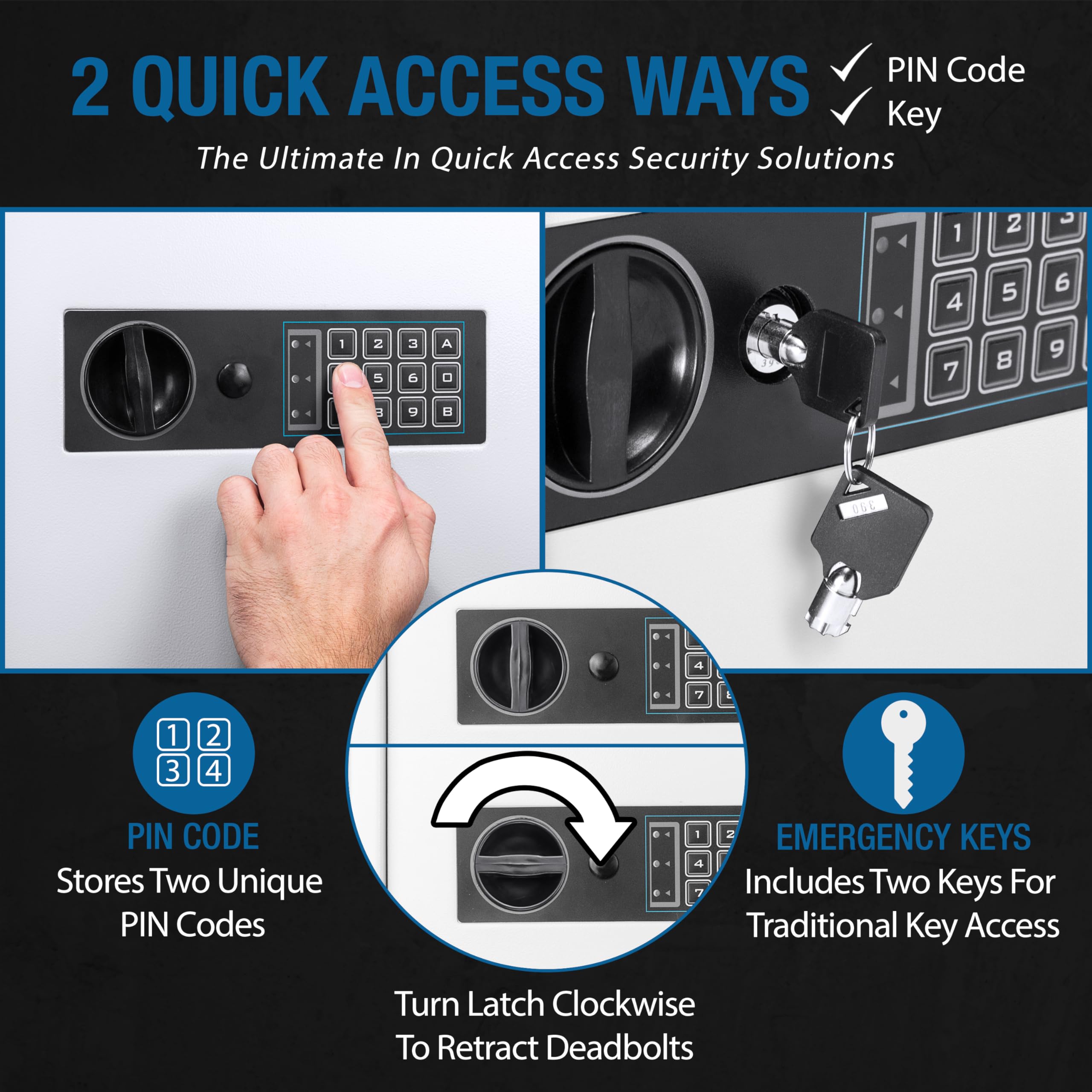 Barska Digital Electronic Keypad Wall Mount Key Safe Cabinet - Adjustable Shelves & Deposit Slot for Key Storage & Organization | Home, Office & Vacation Rental Security Solution