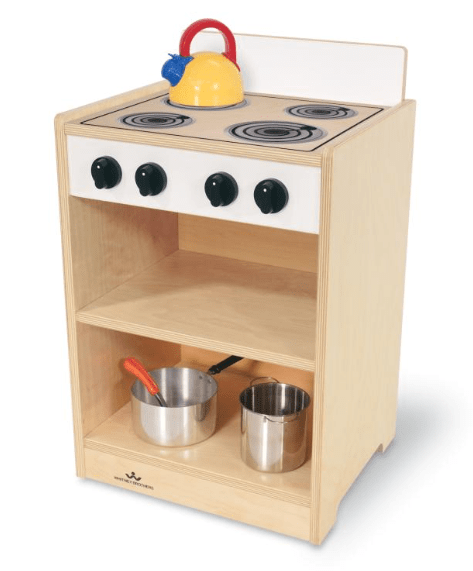 Let's Play Toddler Stove - White Pretend Play Kitchen Toy WB7225 | Fun Role-Playing for Kids Ages 3+ | Perfect for Imaginative Play & Early Learning