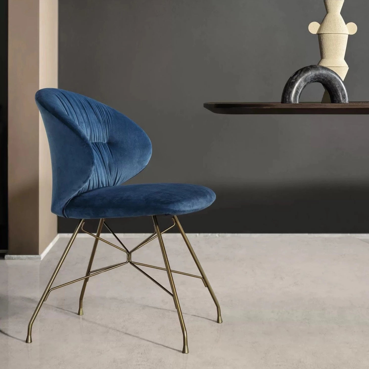 Bontempi Drop Chair - Modern Accent Chair for Living Room, Bedroom & Office - Stylish Comfortable Seating for Home Decor