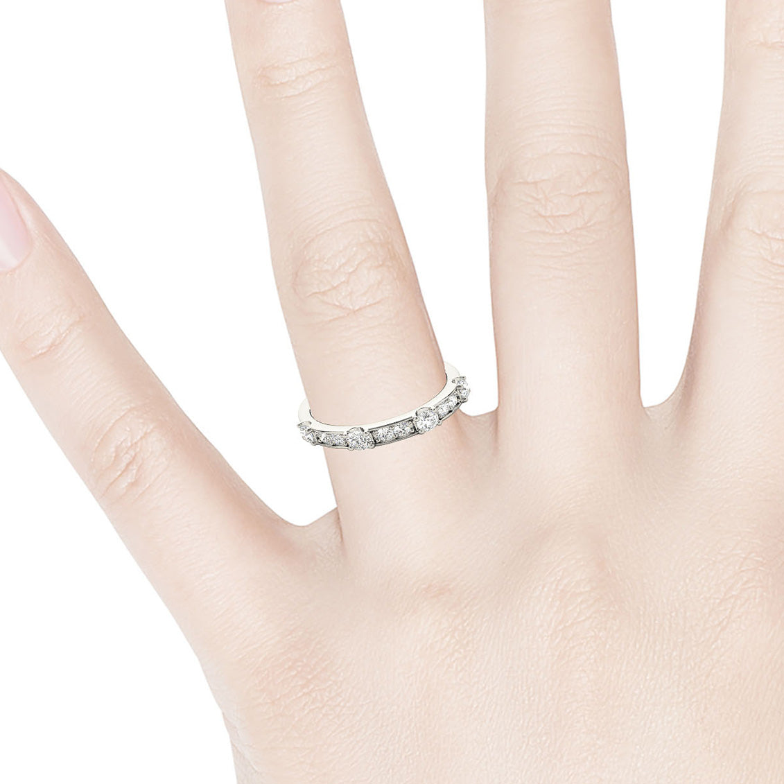 0.65 Carat Round Diamond Wedding Band for Women - Elegant & Timeless Engagement Ring for Brides, Anniversaries & Special Occasions