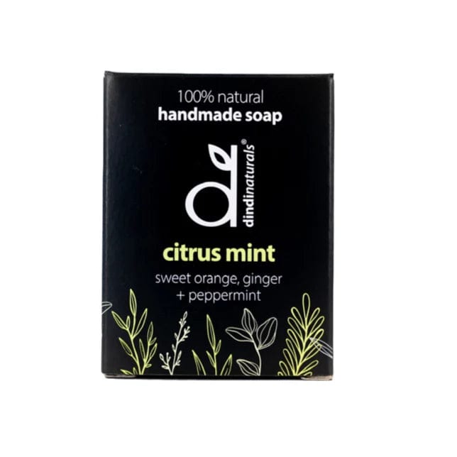 Dindi Naturals Citrus Mint Handmade Soap Bar 110g - Natural & Organic for Sensitive Skin - Perfect for Daily Bath, Shower & Gift Giving
