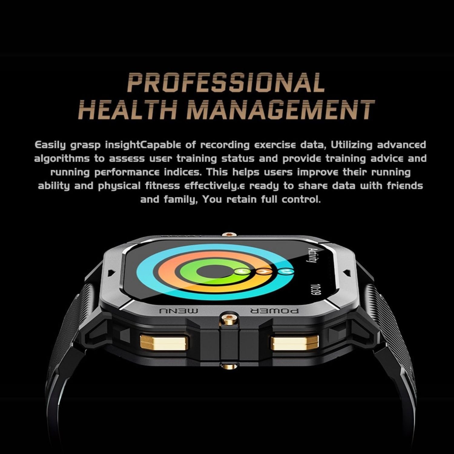 Military Smart Watches for Men - Answer/Make Calls, Fitness Tracker with Blood Pressure, Heart Rate & Sleep Monitor, 100+ Sport Modes, 410mAh Battery, 2.02